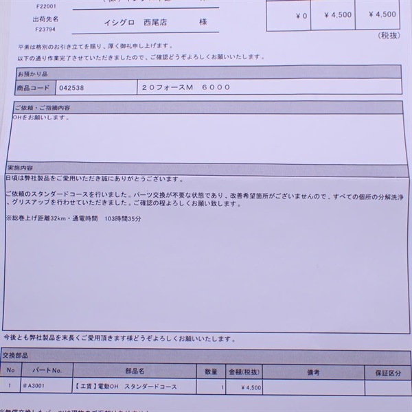 ２０フォースマスター６０００